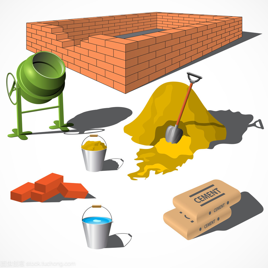 施工現場。建筑材料